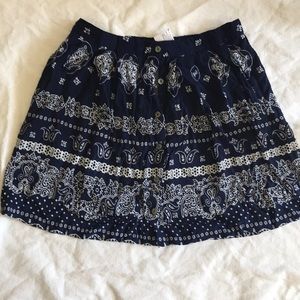 Blue Bandana Design Skirt